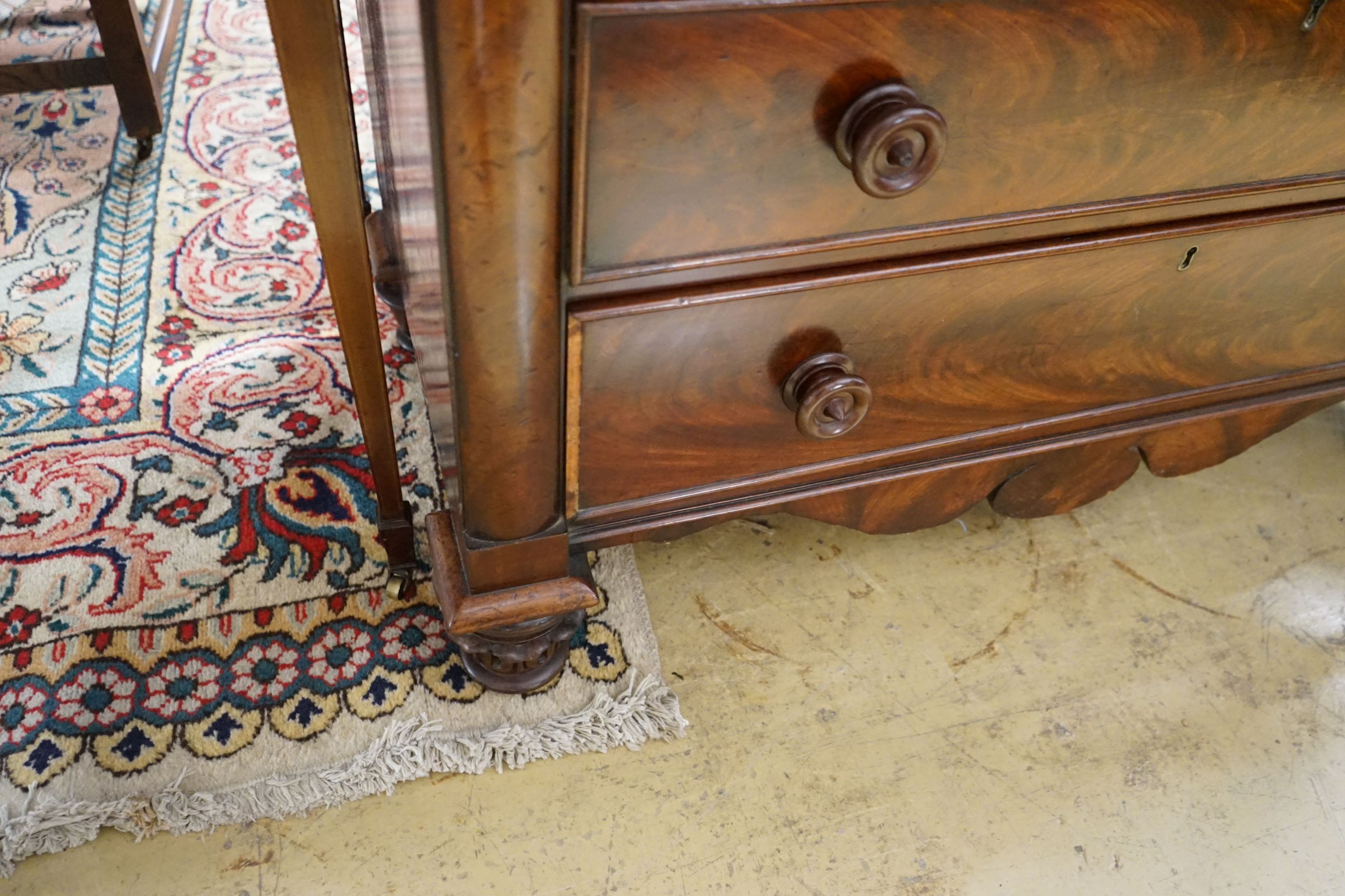 A 19th century mahogany secretaire chest, width 111cm, depth 54cm, height 111cm